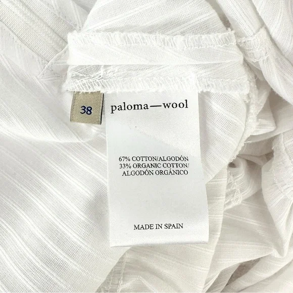 NWT Paloma Wool Long Etoile - White Cotton Blend Gathered Midi Maxi Skirt sz 38 - Picture 10 of 16